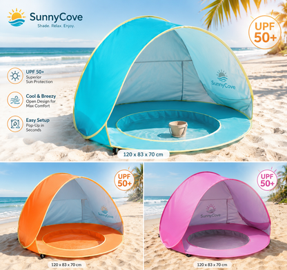 SunnyCove™ - UV Protected Beach Tent